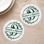 6. Monogram Coasters Rounded