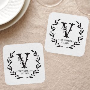7. Monogram Coasters Rounded Square