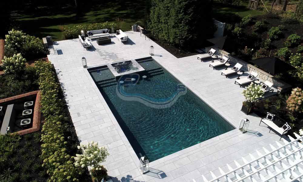 Enjoying a serene backyard pool environment