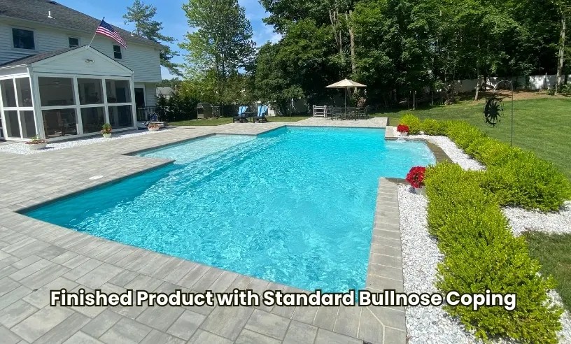 gunite pool installation with bullnose coping in New Jersey