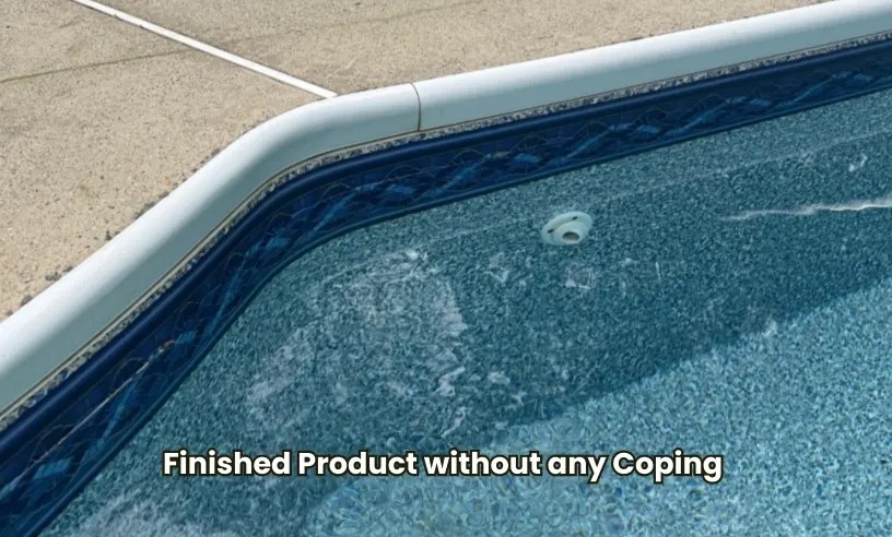 vinyl pool installation without any coping in Monmouth County, New Jersey
