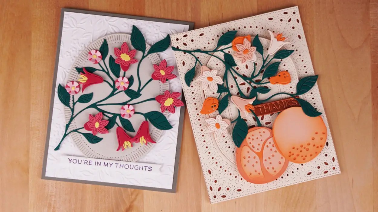 Two cards made with Spellbinders August 2023 Large Die of the Month.