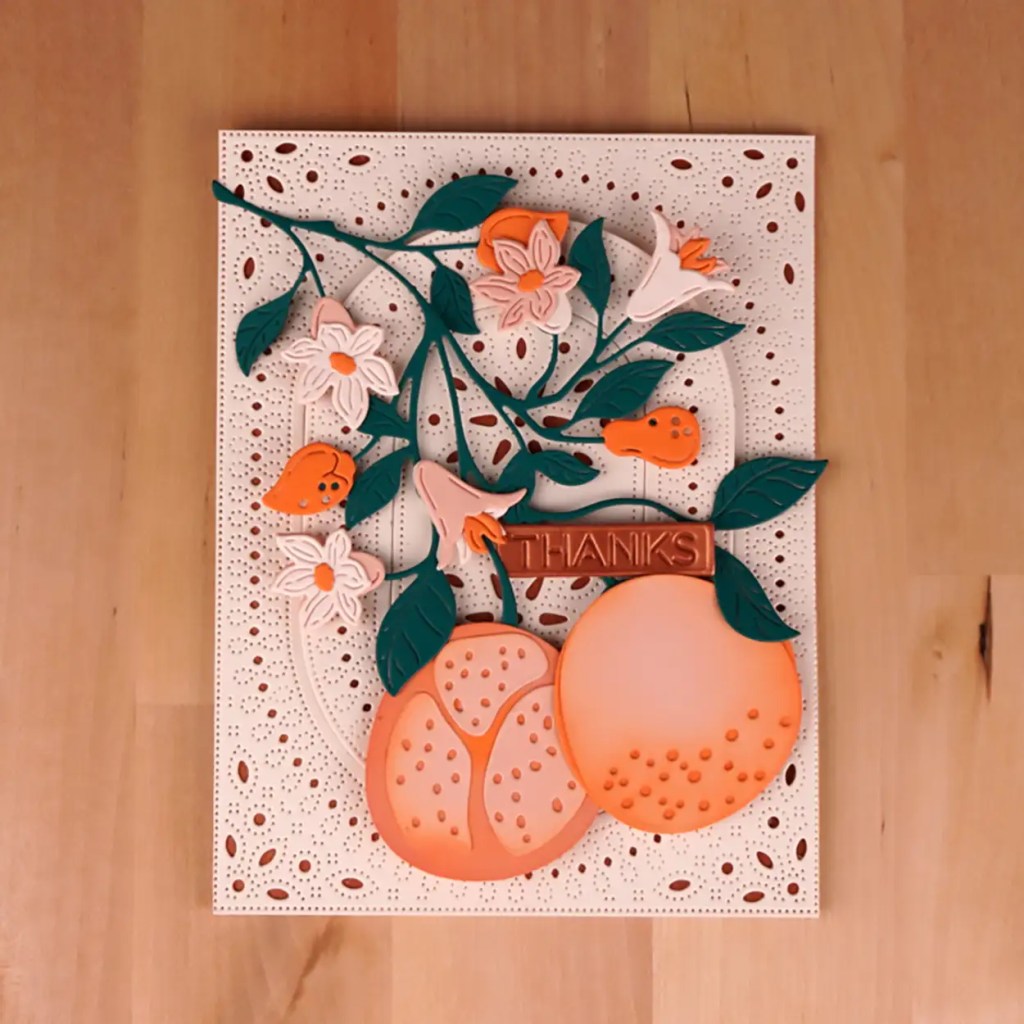 Beautiful card created using Spellbinders August Large Die of the Month Club kit