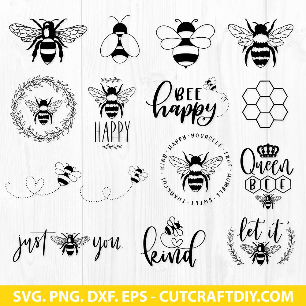 picture Bee Svg Cut File download bee svg cut file bumblebee