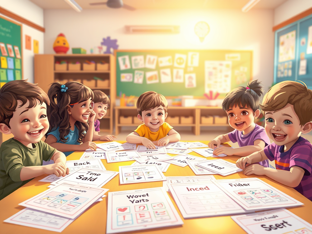 Learn Word Families with Fun Sorting Worksheets for Kids