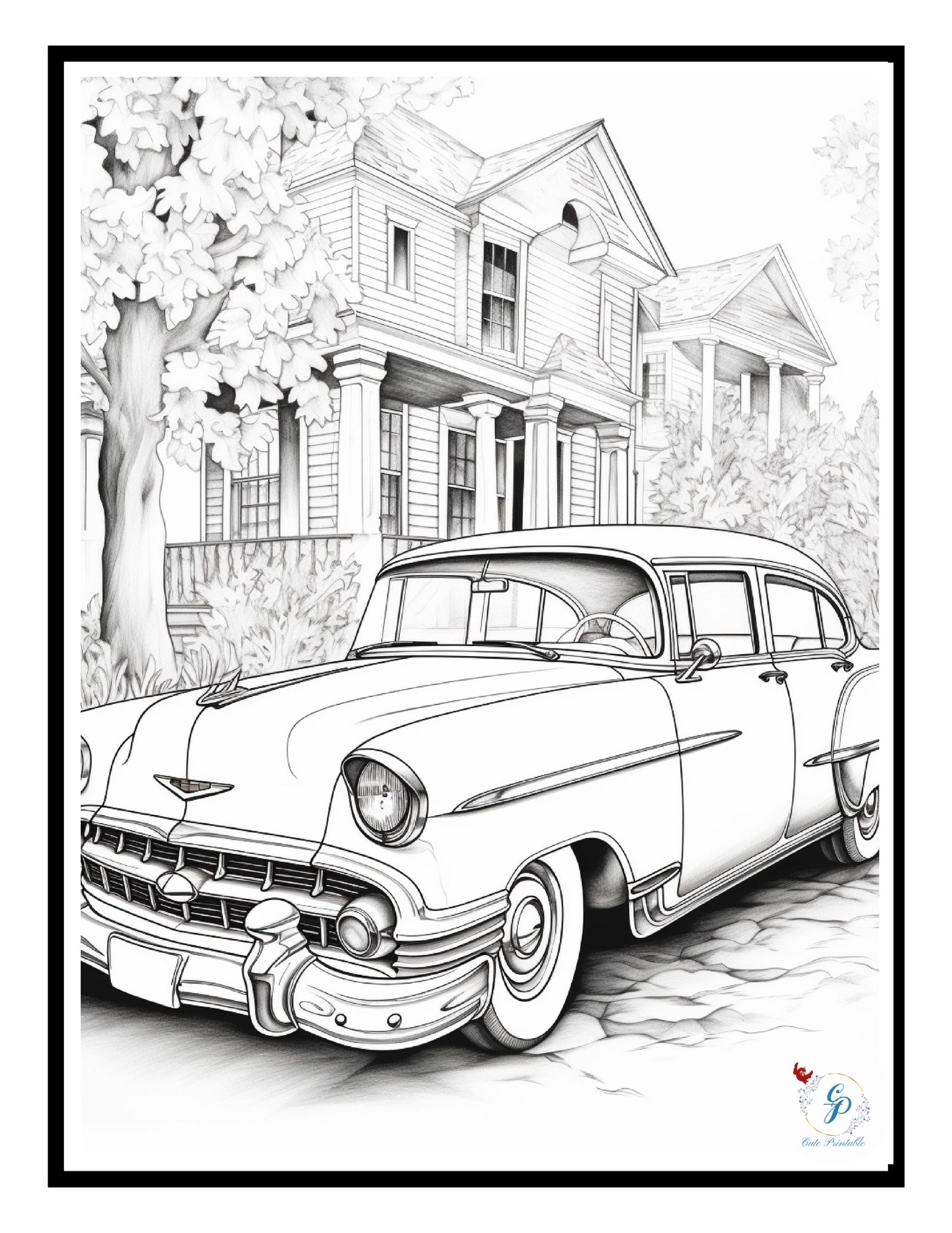 85 classic cars coloring pages for kids & adults