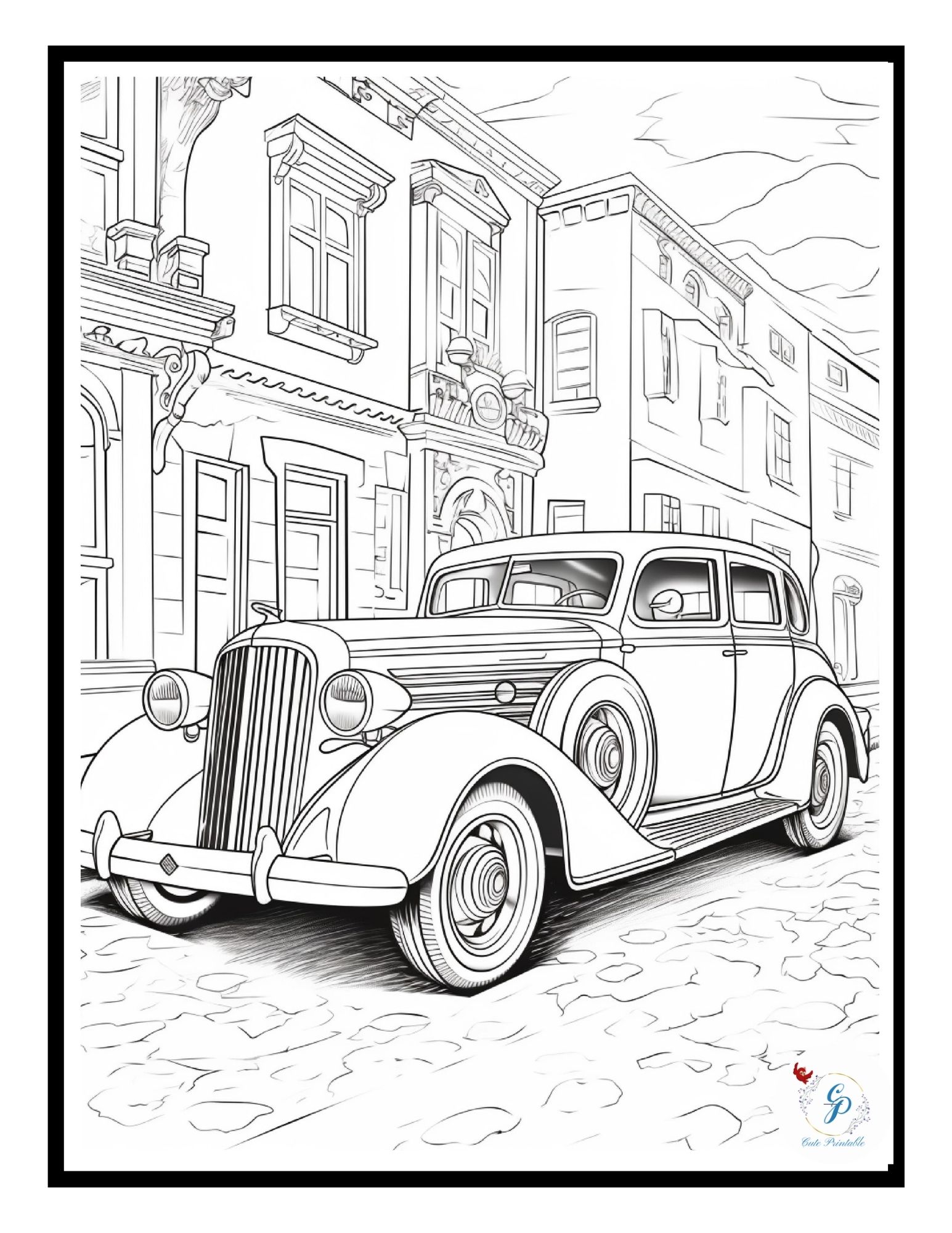 85 classic cars coloring pages for kids & adults