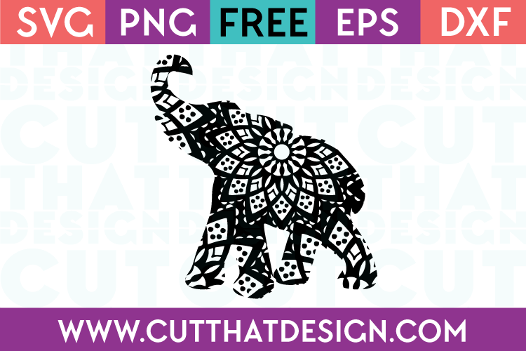 Terbaru Elephant Mandala Pattern 2 Cut That Design SVG PNG EPS DXF File