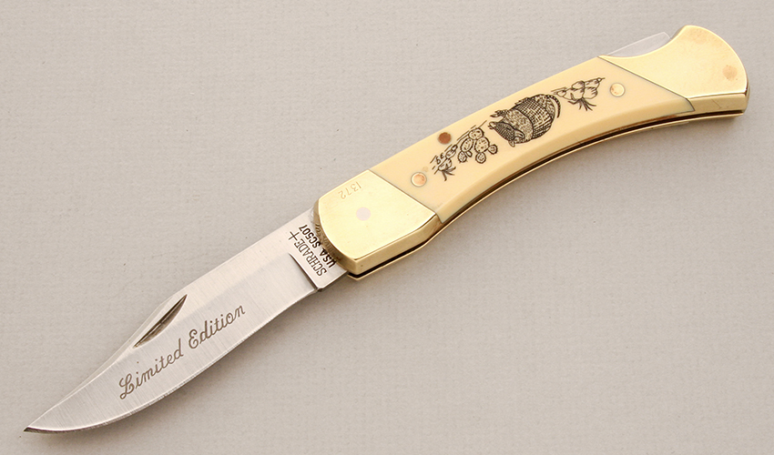 3951 外国切手 SWA  1987年 Erik Holm デザイン 昆虫 Schrade Cutlery SC507 Scrimshaw Lockback - KLC13905 - Secondary