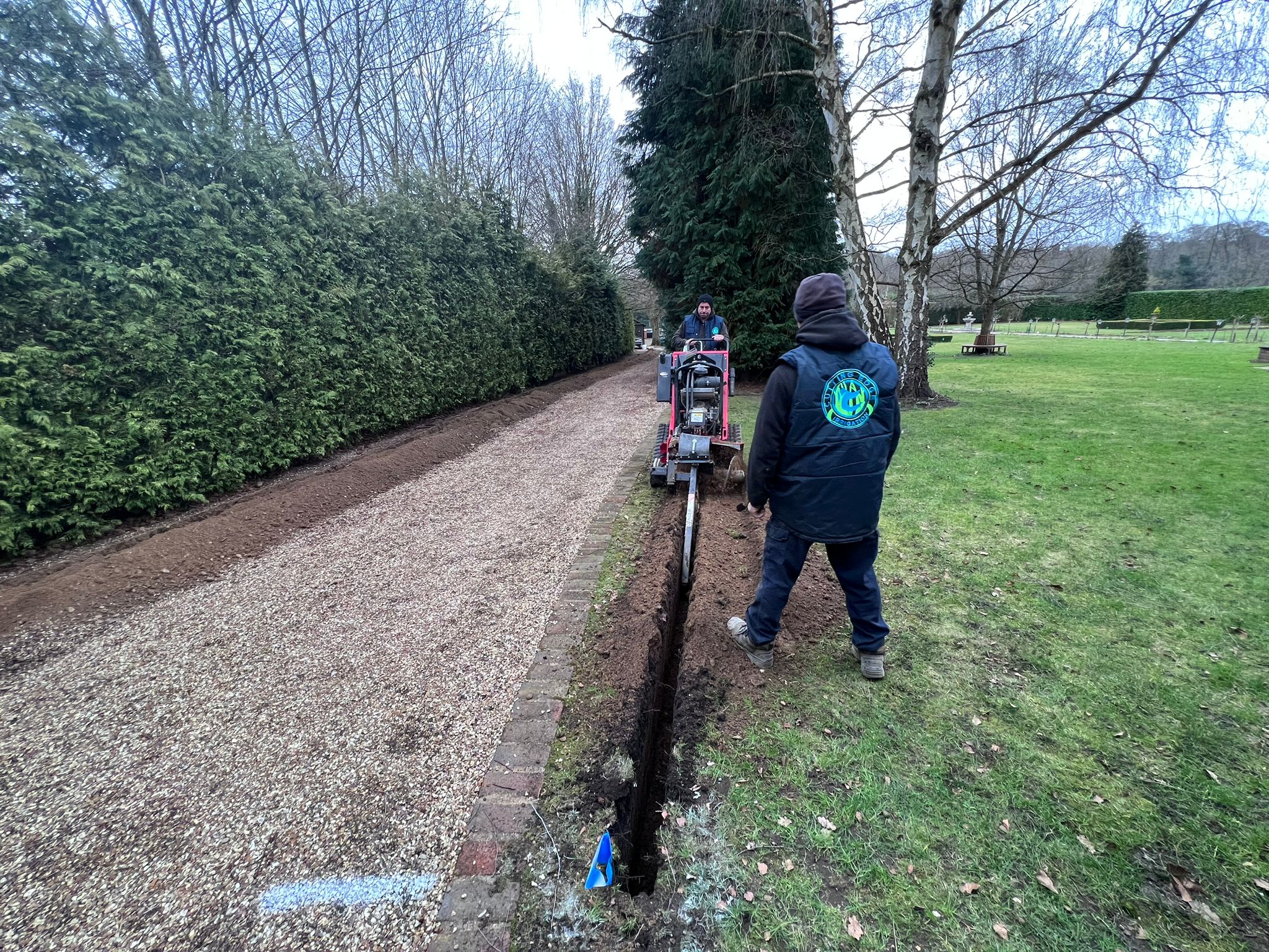 Irrigation trenching