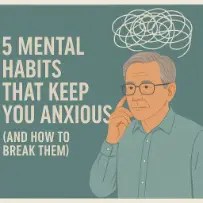 Person sitting on the edge of a bed with their head in their hands, overwhelmed by anxious thoughts