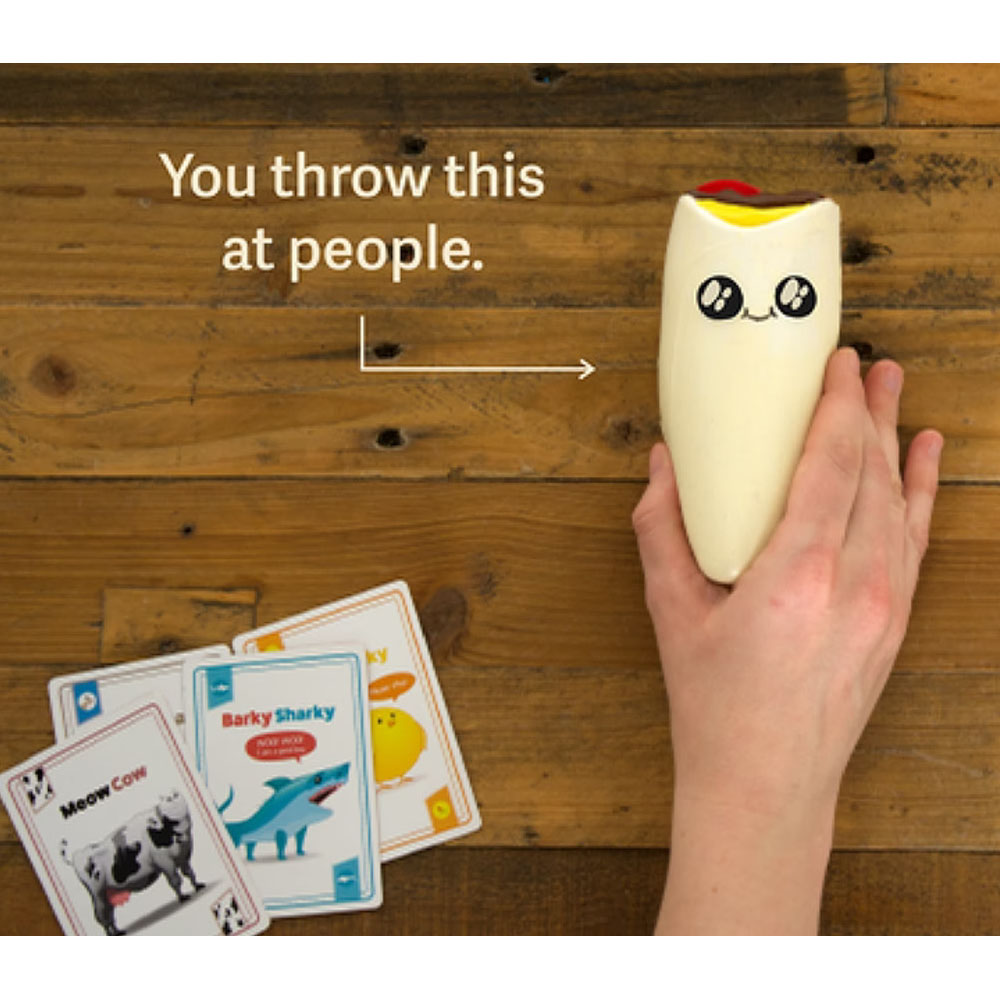 Exploding Kittens Throw Burrito - Gioco Di Carte E Battaglia Con Burritos Gonfiabili - Edizione Spagnola