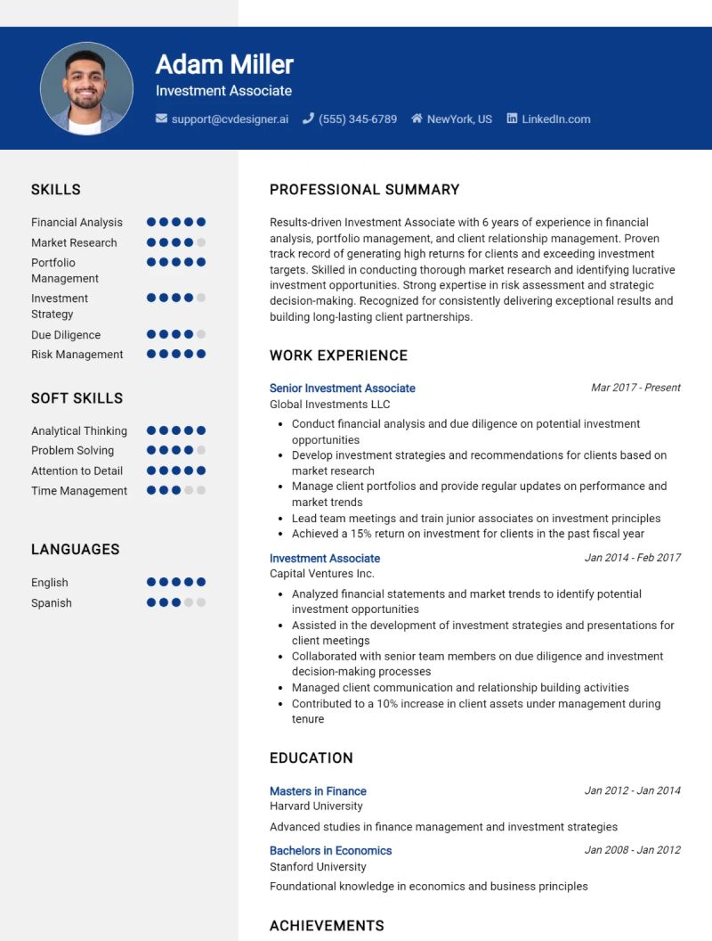 Investment Banking Associate Cv Sample Guide Entry Level Senior Jobs - Best Light Backgrounds in Ultra HD