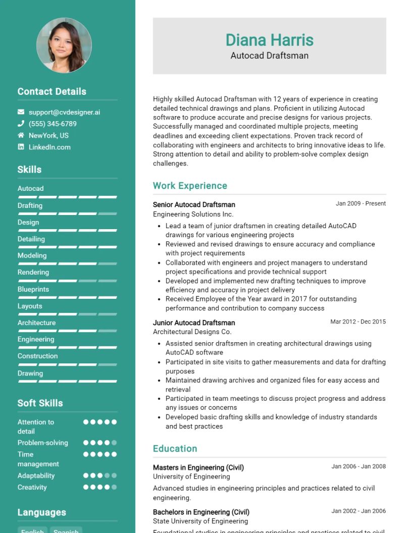 Cv For Autocad Draftsman Docx - Best Vintage Photos in High Resolution