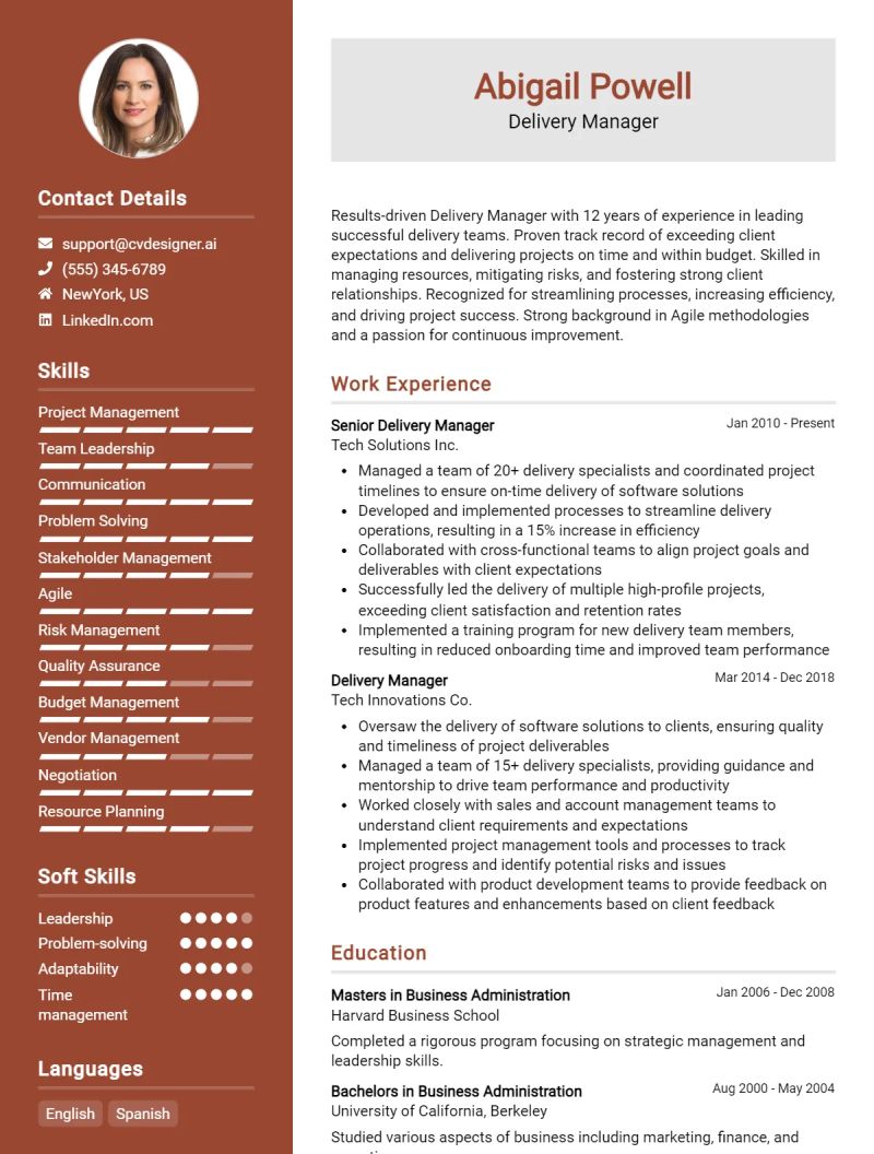 Delivery Driver Cv Examples Templates Visualcv Artofit - Premium Minimal Image Gallery - HD