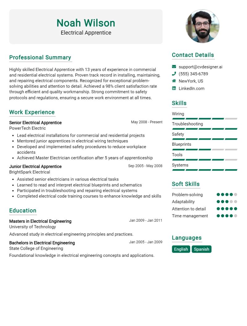 Apprentice Cv Example For 2023 Skills Templates - Ocean Arts - Artistic Retina Collection