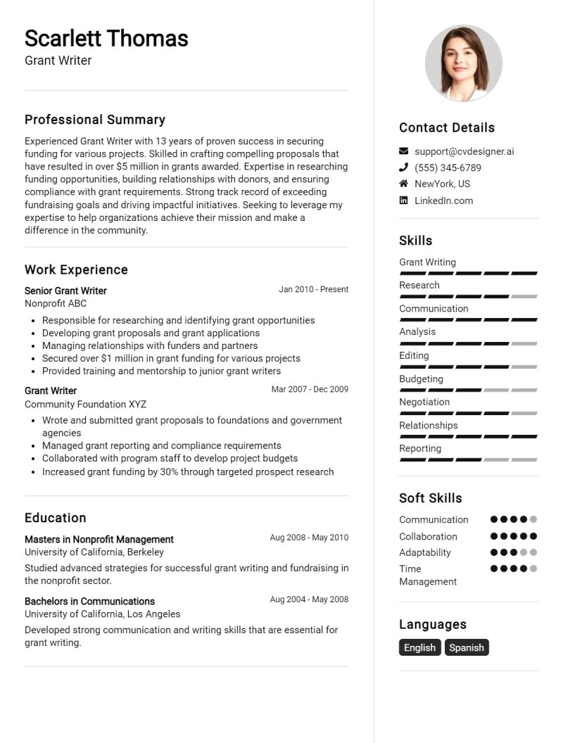 Bright Grant Cv Template Pdf - Best Nature Arts in Full HD