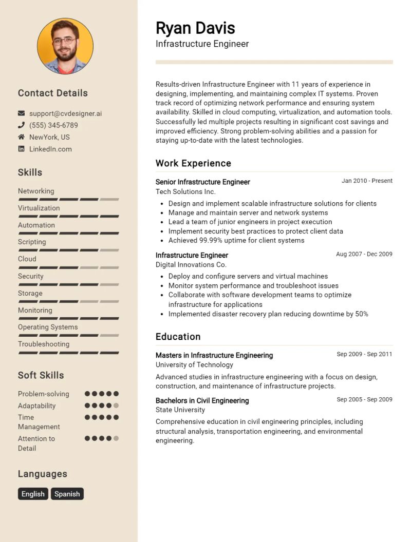 Infrastructure Engineer Resume Cv Example And Writing Guide - Space Pattern Collection - 4K Quality