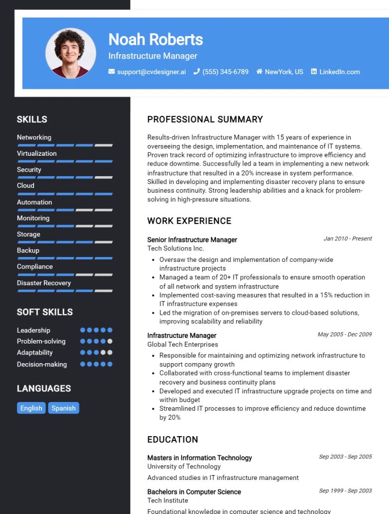 Infrastructure Project Manager Cv Example - Premium Space Pattern Gallery - Ultra HD