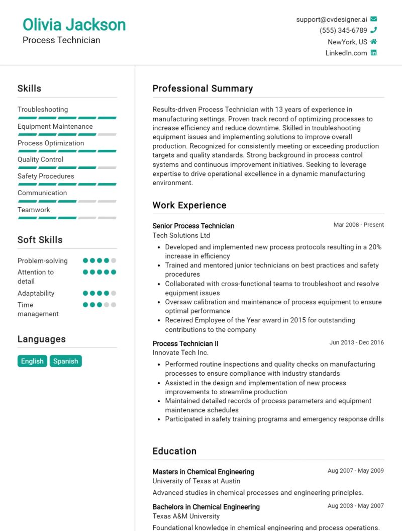 Process Engineering Technician Resume Cv Example And Writing Guide - Ocean Background Collection - Ultra HD Quality