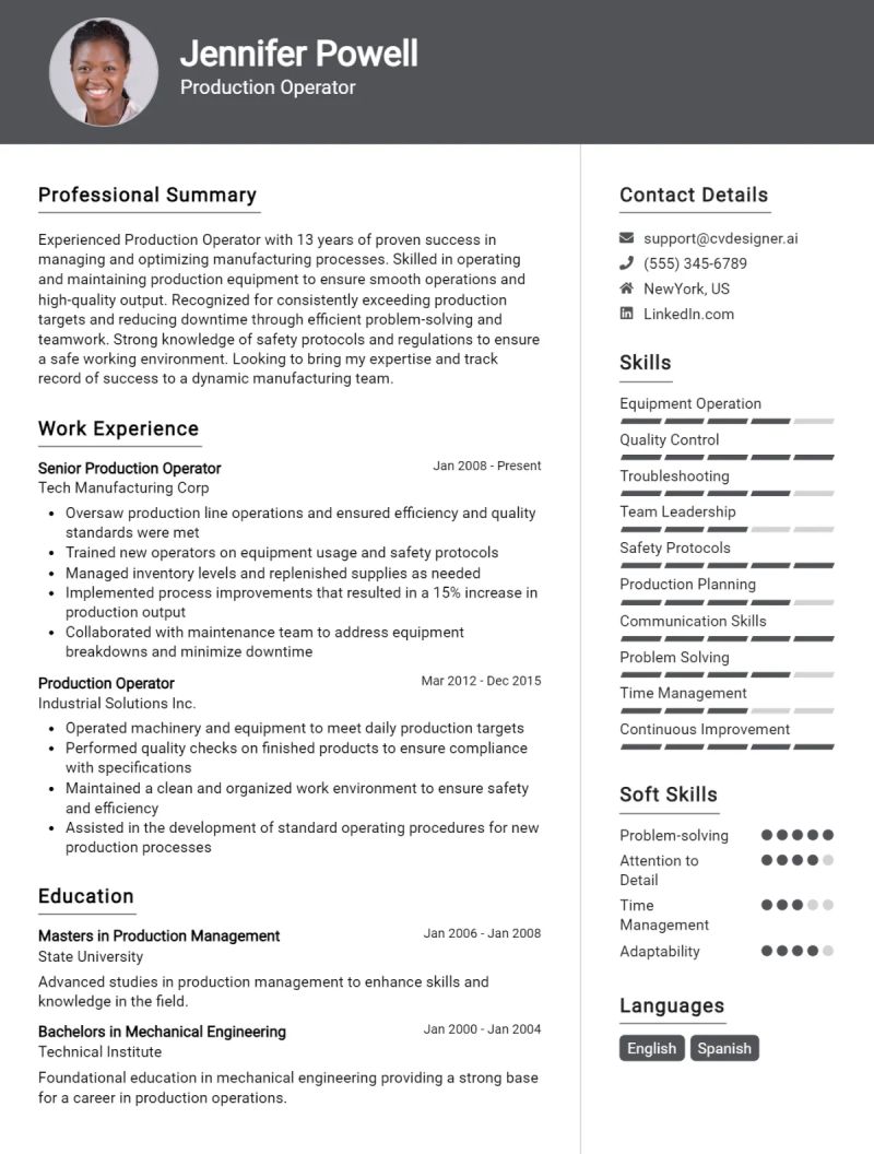 Plant Operator Cv Examples Template 20 Tips - Space Pictures - Professional Mobile Collection