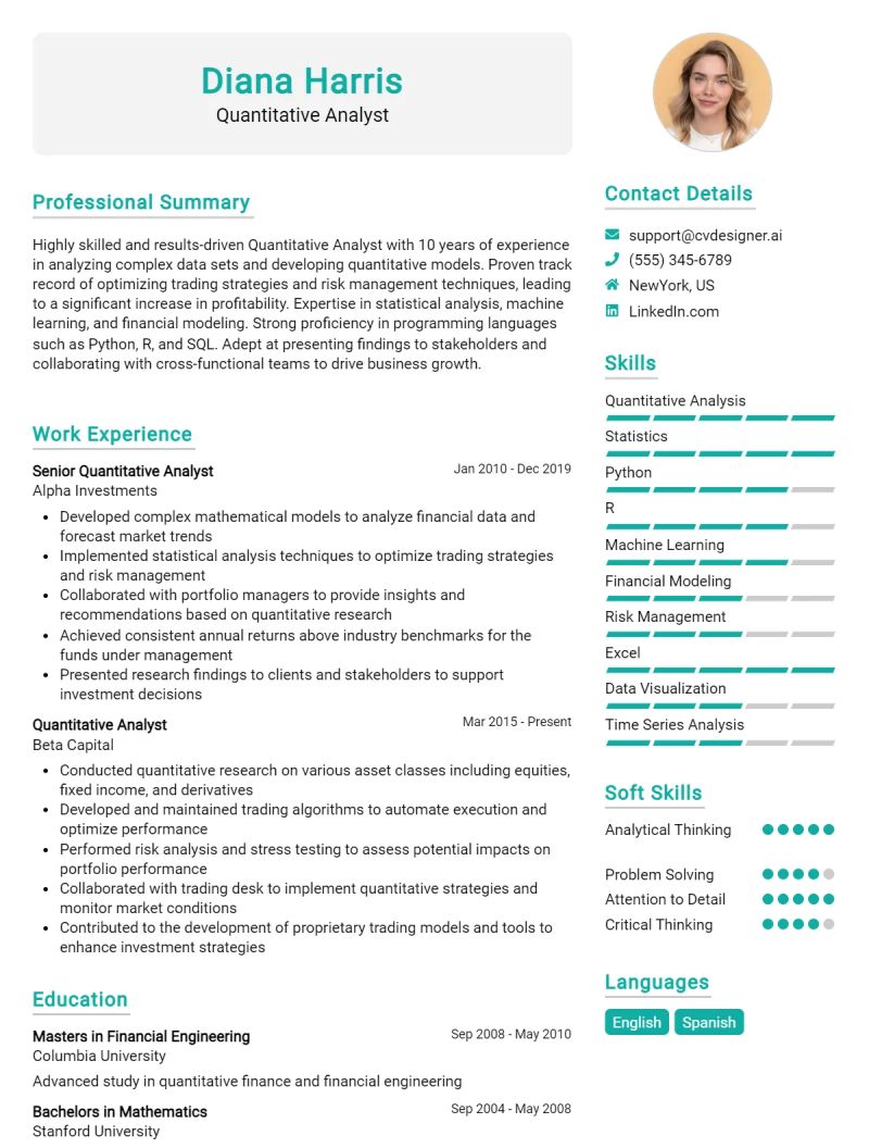 Quantitative Analyst Cv Examples Template 20 Tips - Download Artistic Abstract Image | Full HD