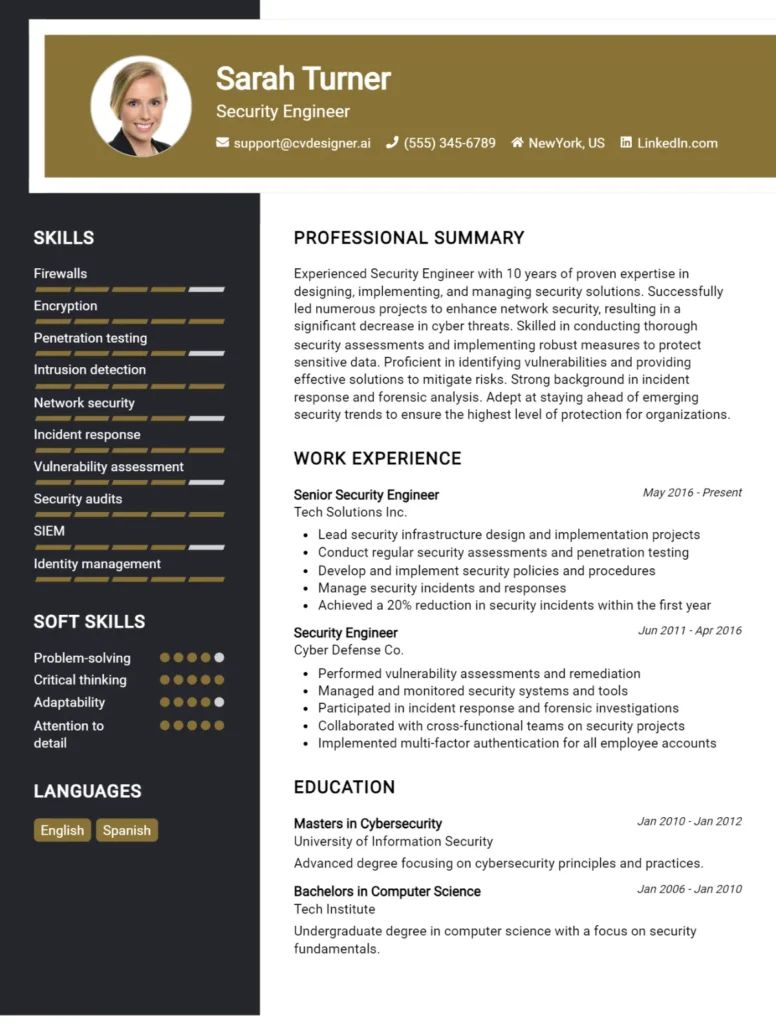 Security Engineer Cv Examples Template 20 Tips - Retina Geometric Designs for Desktop
