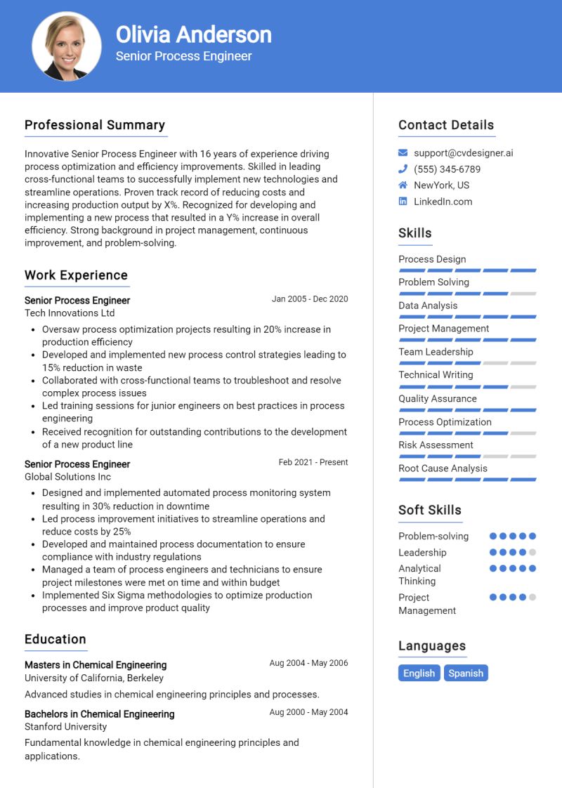 Senior Process Engineer Resume Example Writing Guide Cvblade - Download Ultra HD Geometric Photo | 8K
