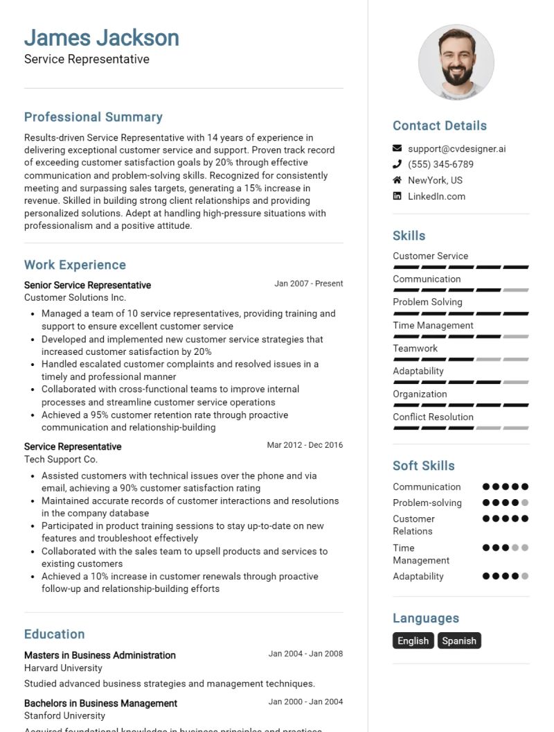 Brand Representative Cv Example For 2024 - Premium Gradient Texture Gallery - Full HD