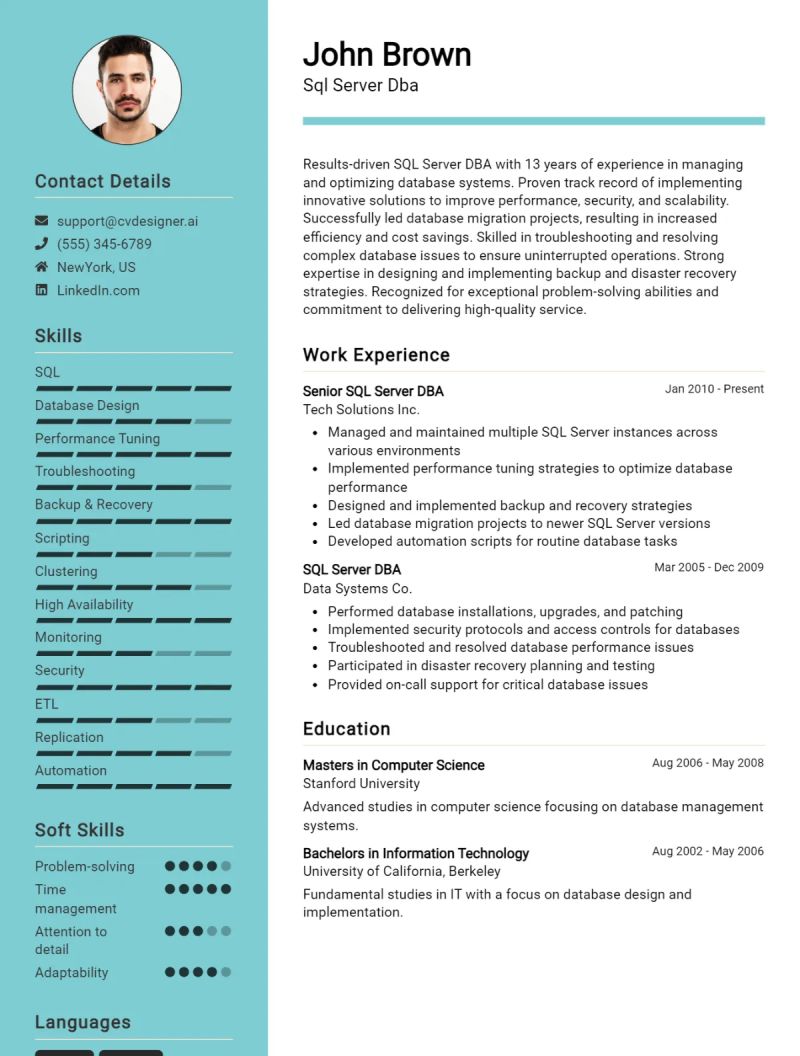 Sample Cv Pdf Microsoft Sql Server C Sharp Programming Language - Premium Light Photo Gallery - Retina