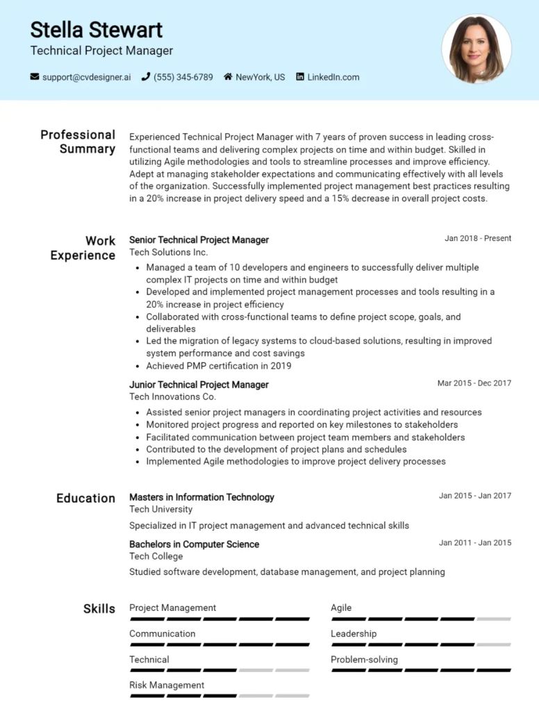 Engineering Project Manager Cv Examples Tips Myperfectcv - Download Creative Colorful Illustration | Mobile