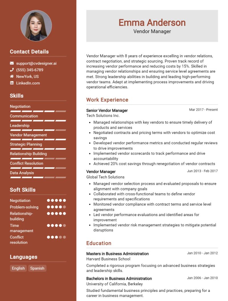 Vendor Manager Cv Examples Guide - Retina Geometric Images for Desktop