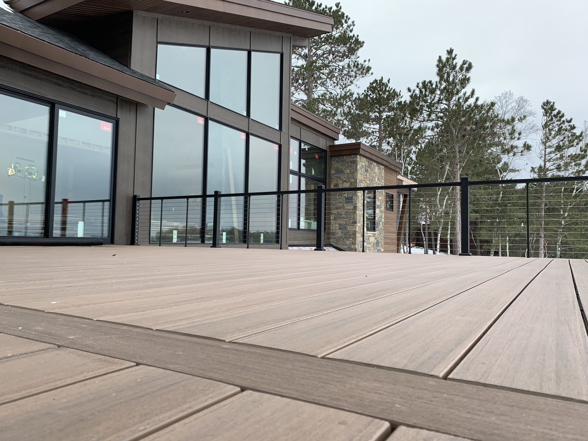 Maintenance free deck installation.