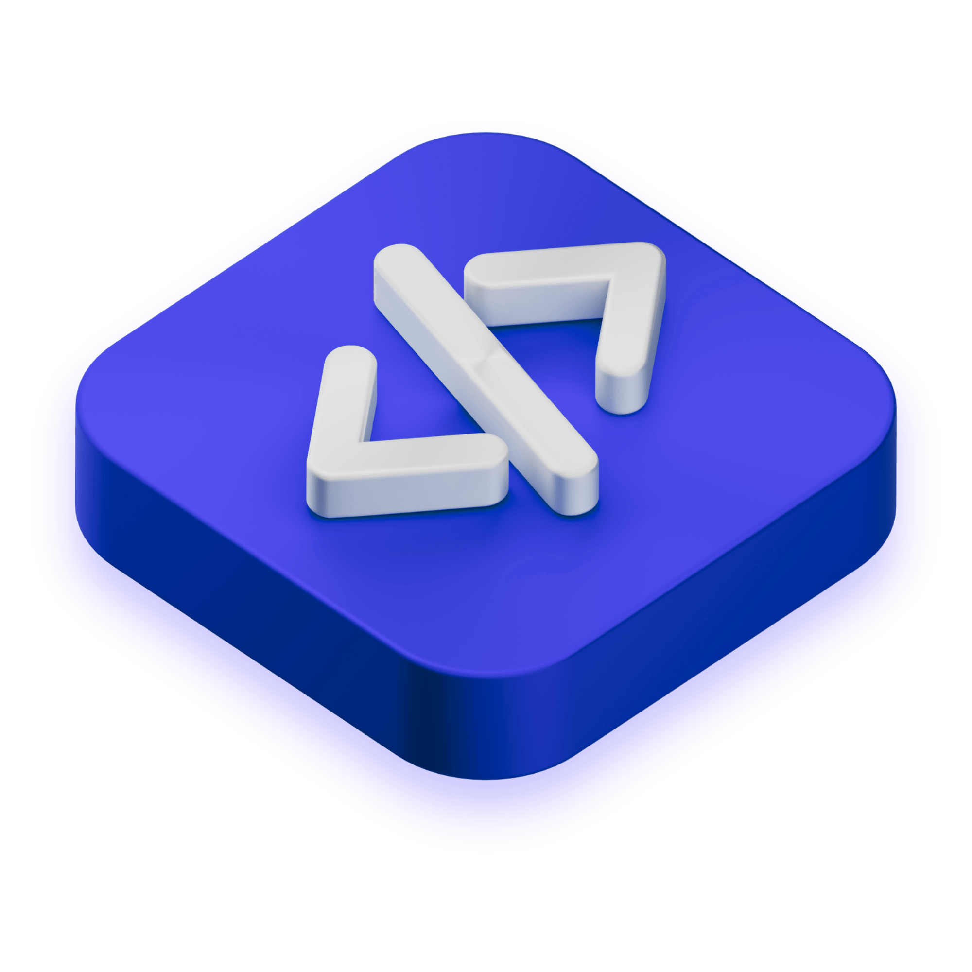 CW Dev and Design blue 3D isometric logo for WordPress web design agency branding