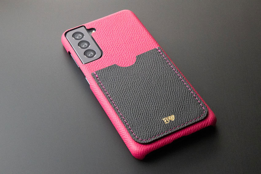 高級皮革ワープロラックスのAndroidケース | スマートなカード収納付き