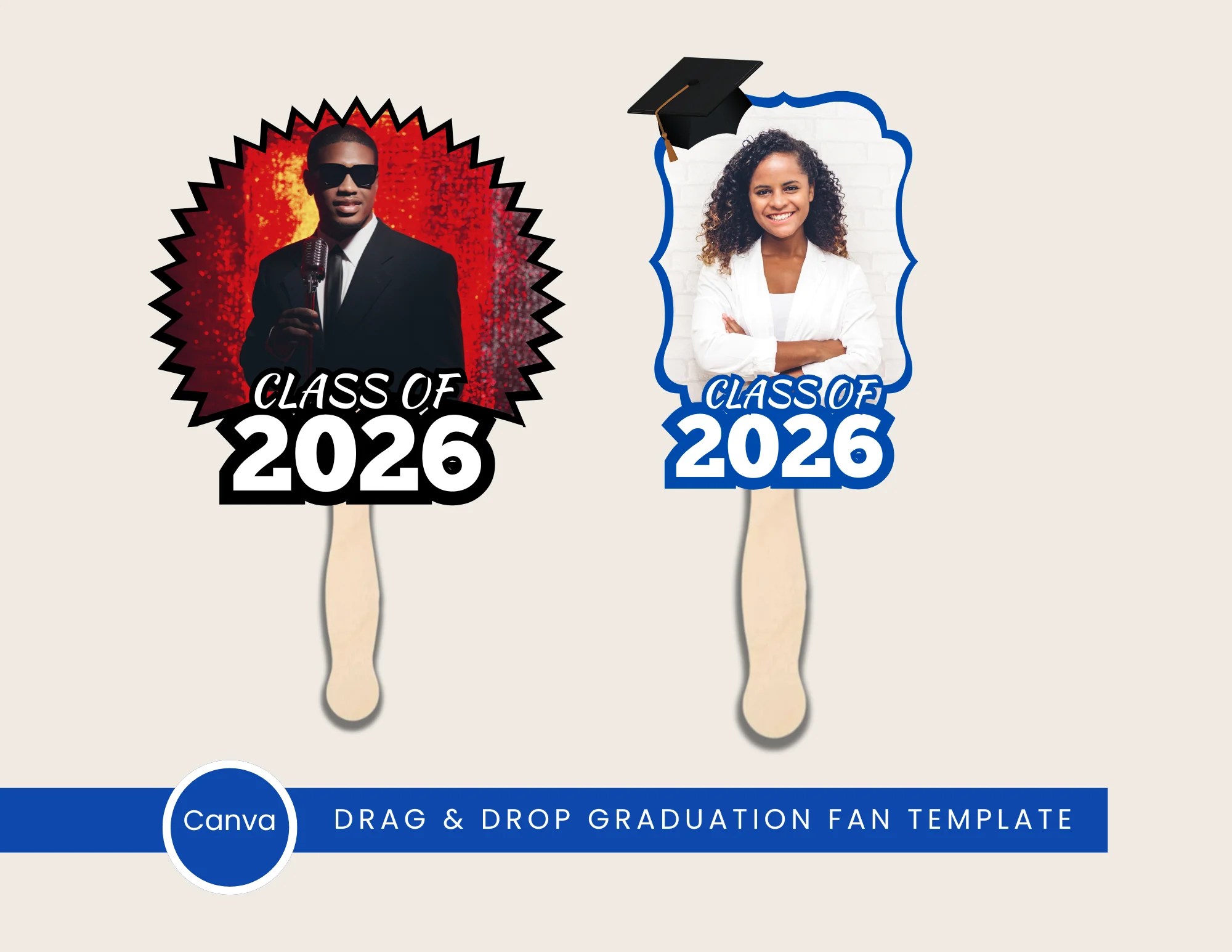 Class Of 2026 Fan Bundle 2 Customizable Canva Templates