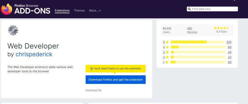 Web Developer Toolbar Browser Web Developer Toolbar - Gorgeous Dark Pattern - Mobile