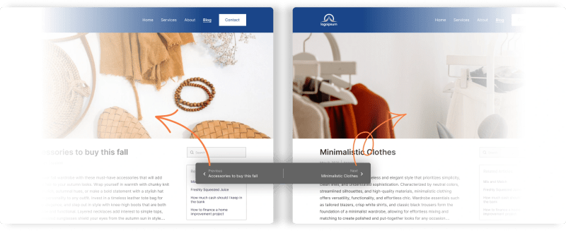 One Page Navigation Widget Responsive Addons For Elementor - Best Gradient Textures in Mobile