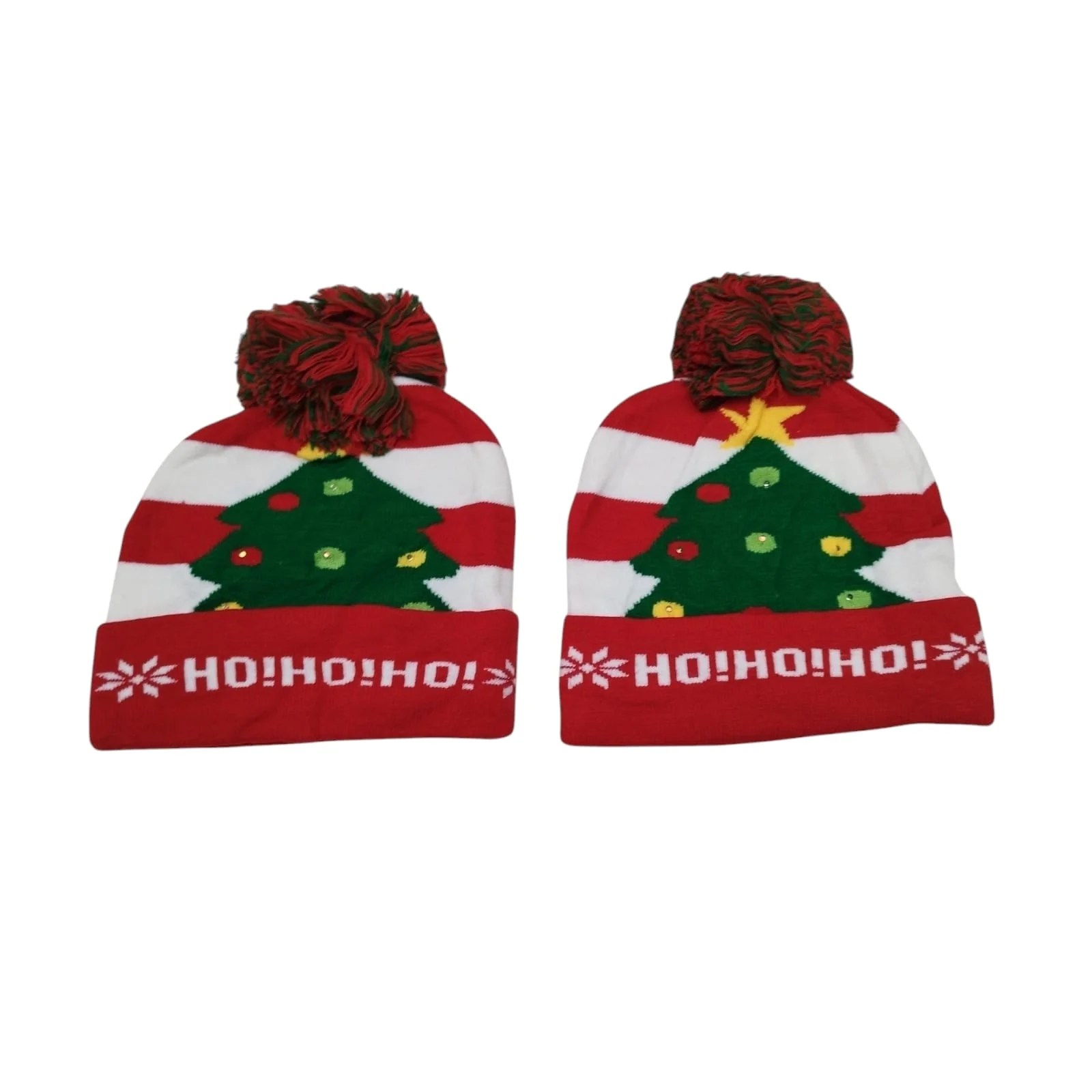 Combo 2 Gorros Navideños Con Luces Led árbol De Navidad Cybermoda
