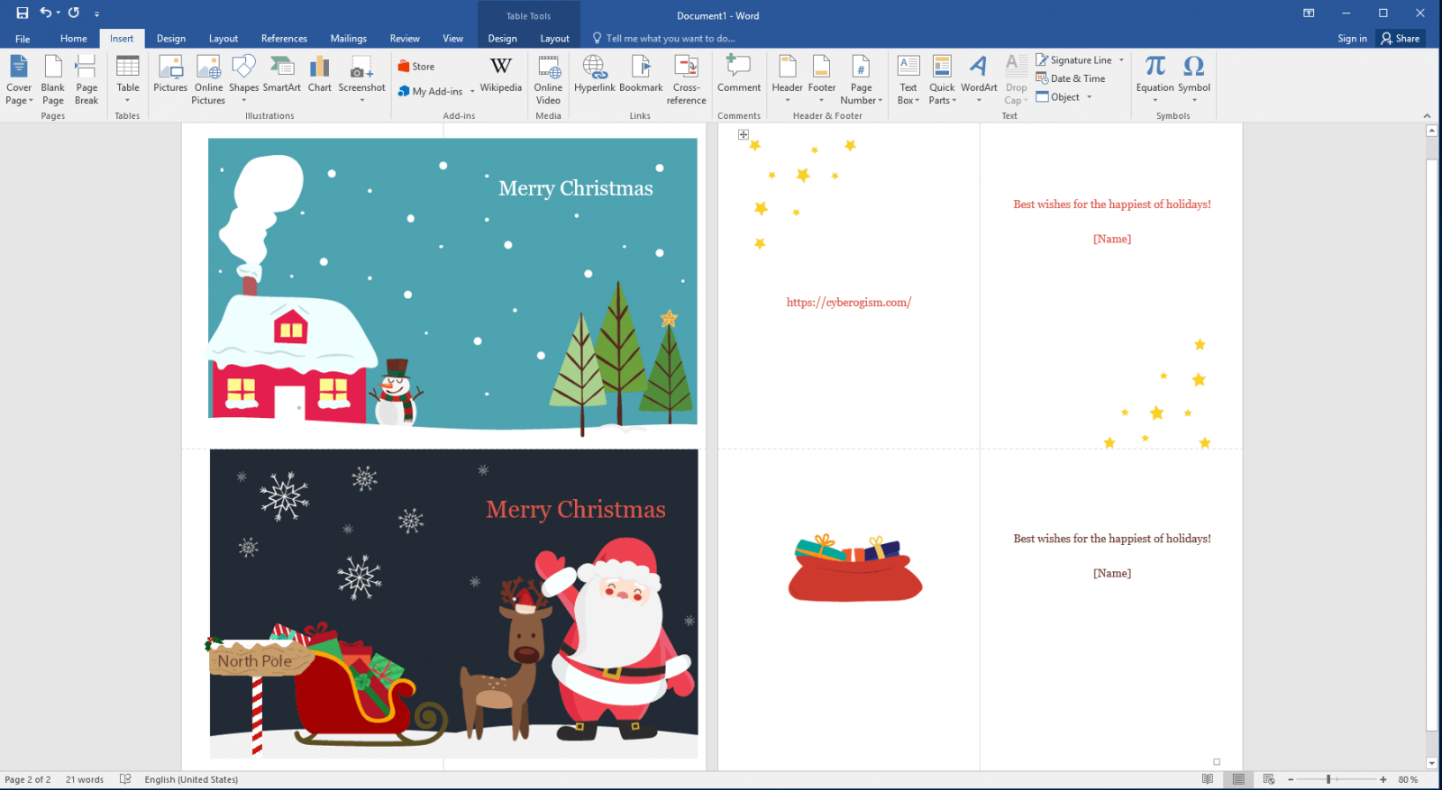 How To Create Greeting Cards In Ms Word 2016 Cyberogism