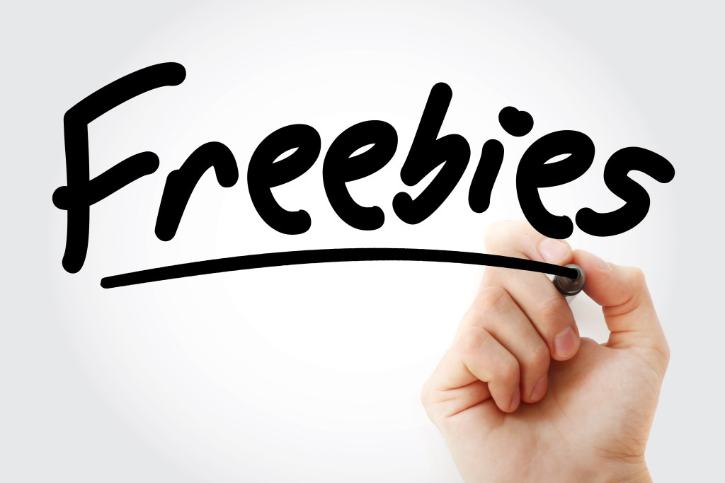 Freebies text with marker – Cyber Tips Guide