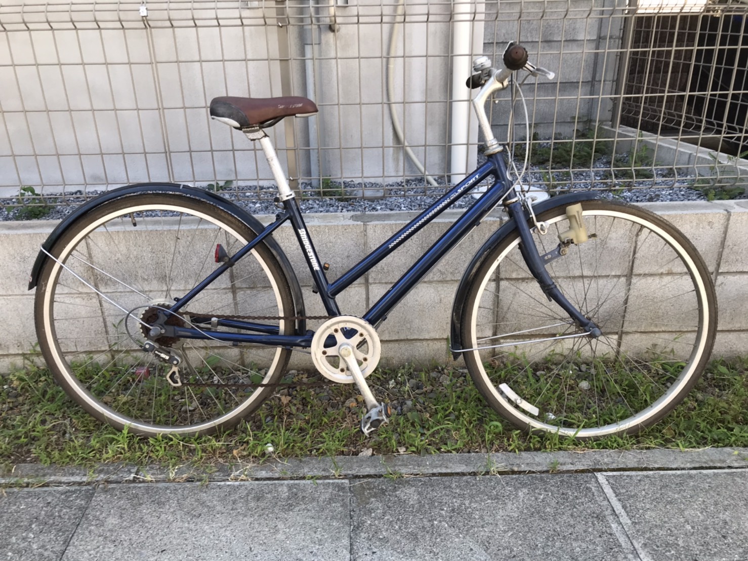 中古】丸紅・山口 ベニー レトロ 軽快車 ブルー 変速なし 26型 中古