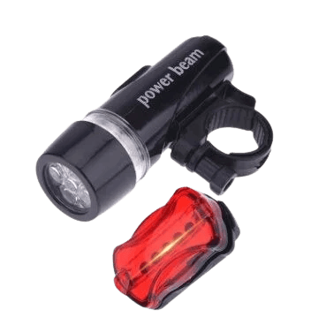 Bicycle LED Safety Light Set Front and Rear Package