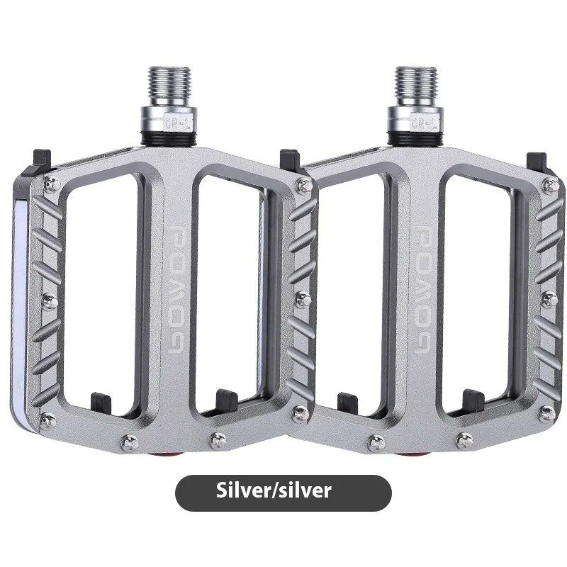 Bicycle Luminous Pedal 710LED Lightweight Aluminum Alloy Flat Pedals for MTB & Road Bikes