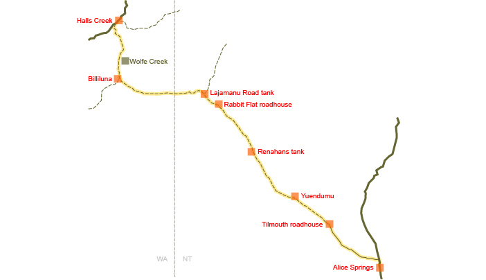 Tanami Desert Map ABC Darwin Flood Warning Via Bureau Of 235.