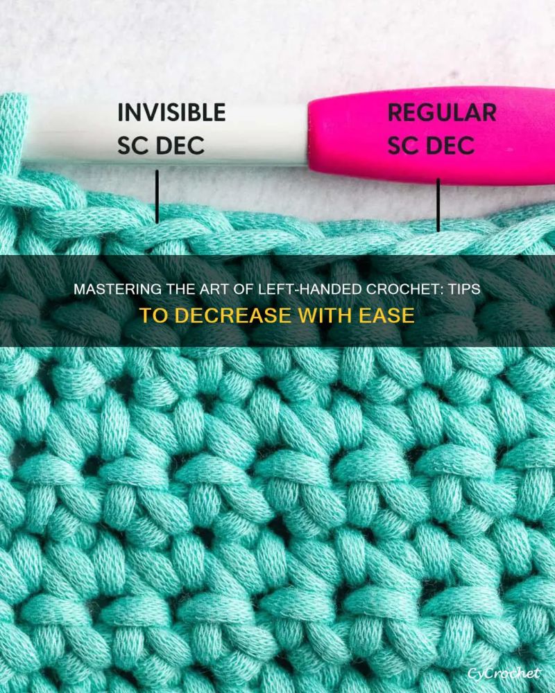 Left Handed Crochet How To Invisibly Decrease Dec Stitches In - Download Perfect Vintage Illustration | Retina