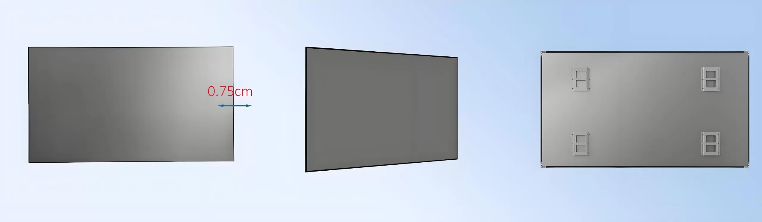 narrow frame screen projector