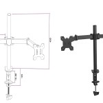 dual monitor desk mount