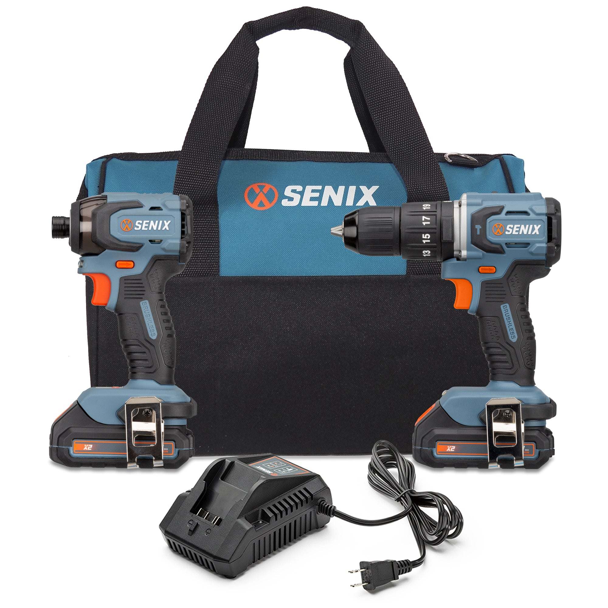 SENIX S2K3B1-01 18V X2 Brushless 3-Piece Combo Kit