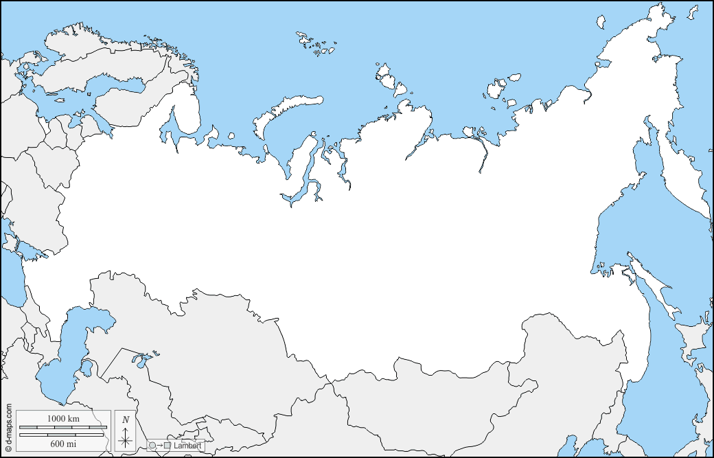 Russia D Maps Com Free Map Blank Outline RUSSIE17.